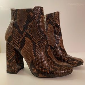 Steve Madden Snake Skin Booties